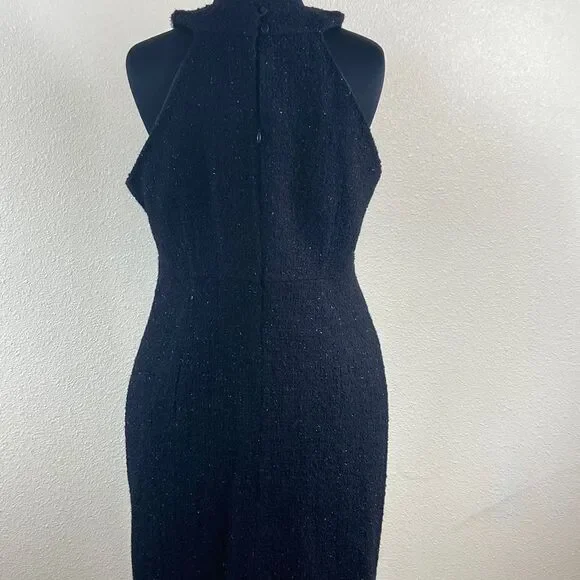 VINTAGE INC INTERNATIONAL CONCEPTS WOMEN BLACK AND SILVER DRESS SIZE 12 - Picture 4 of 16